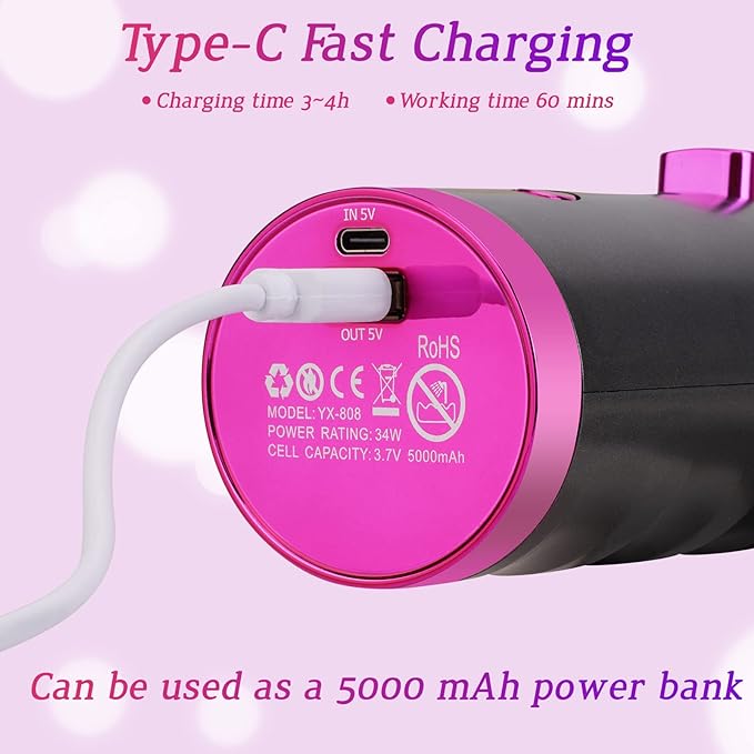 Wireless Auto Rotate Ceramic Hair Curler